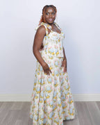 Summer garden floral two pieces top and skirt