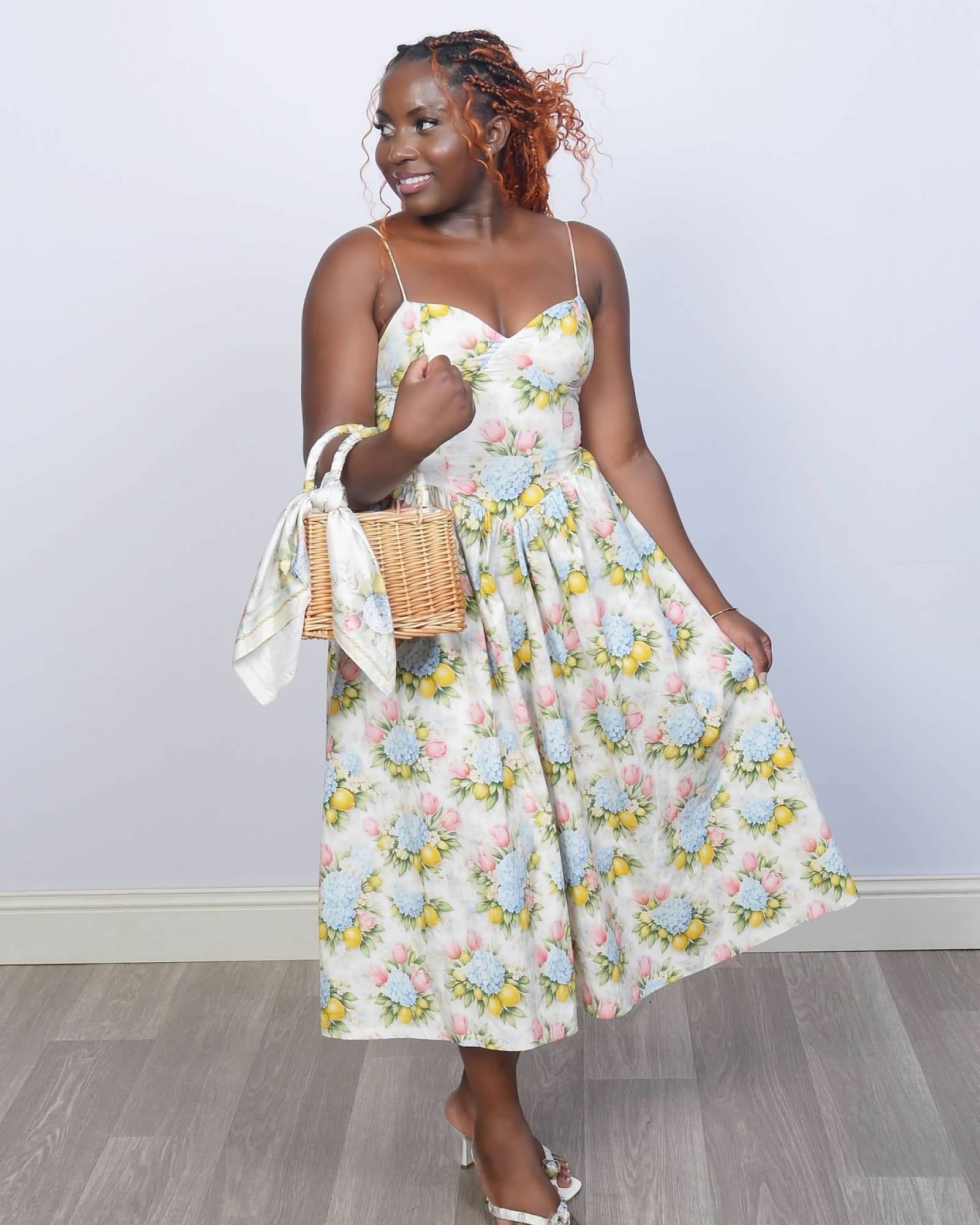 Summer garden floral dress